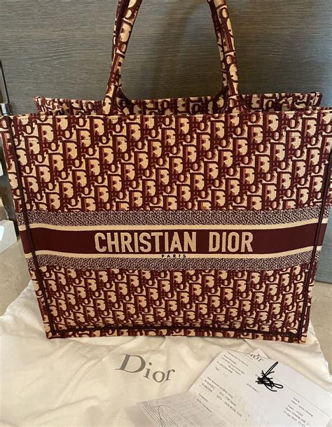 dior tote bag red